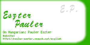 eszter pauler business card